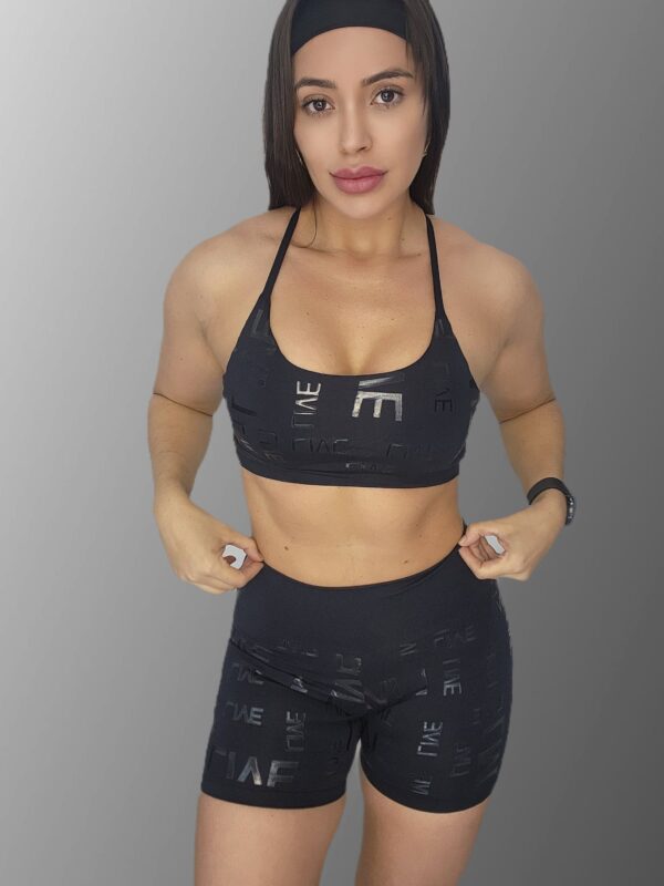 Conjunto Short Esportivo – Letreiros Inspiração Live Preto