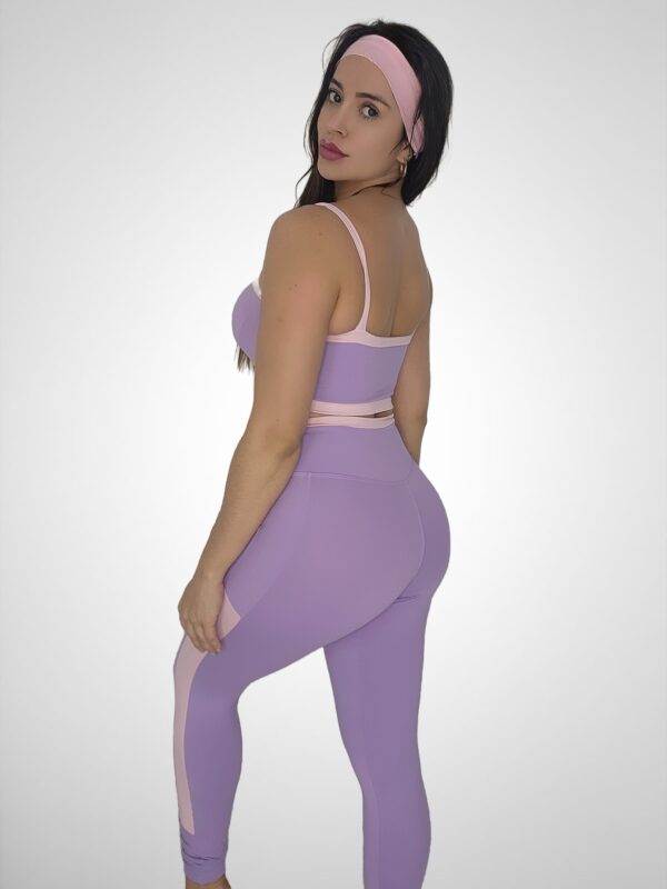 Conjunto Calça Legging Básica  Lavanda & Rosa - Imagem 2