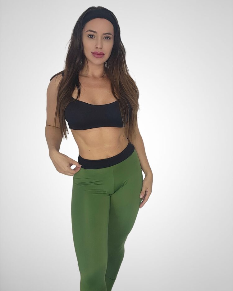 Conjunto Calça Poliamida premium Verde/Preto