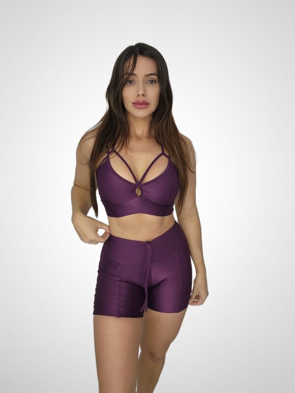 Conjunto Short Empina + Top Compressão Açai