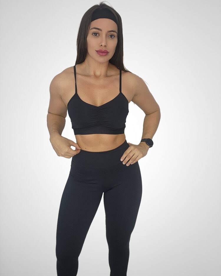 Conjunto Calça Poliamida Empina Preto