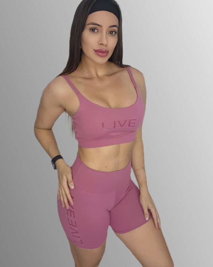 Conjunto Short Esportivo – Inspiração Live Rose