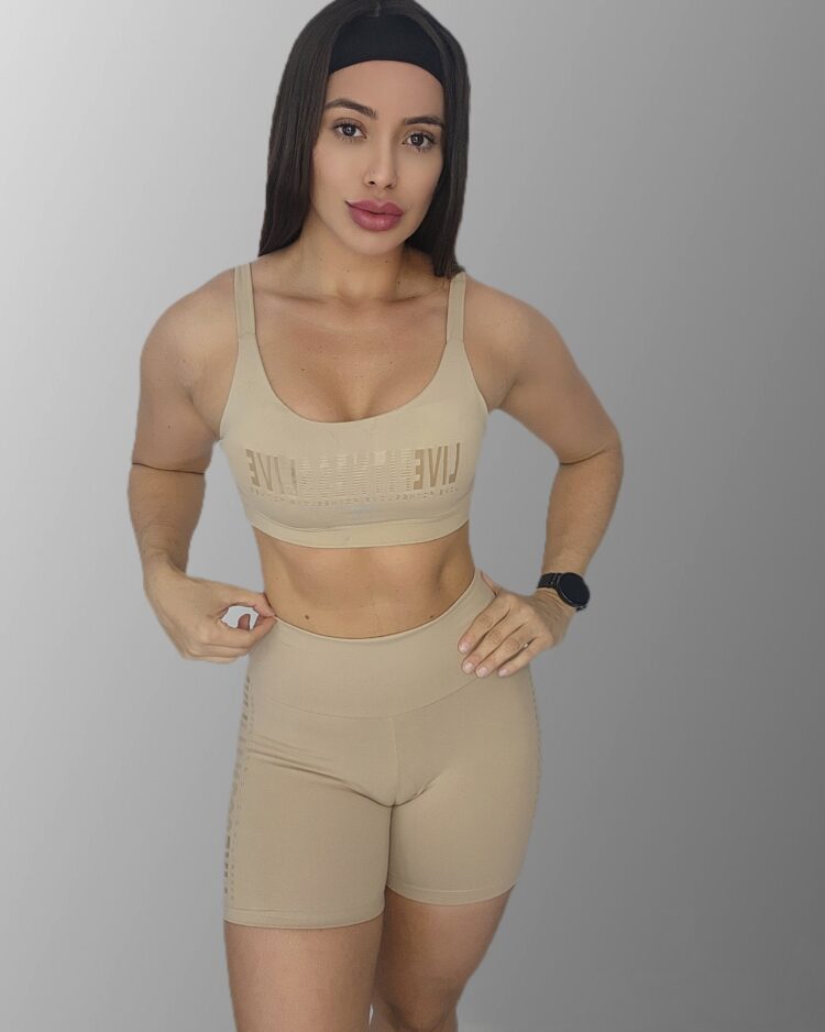 Conjunto Short Esportivo – Inspiração Live Off White